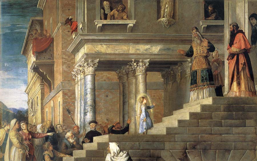 TIZIANO Vecellio Presentation Maria in the temple